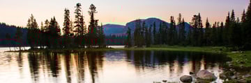 Mirror Lake at sunset, Utah