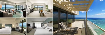 Moana Surfrider a Westin Resort, (clockwise from top left): Penthouse Living Rooms, Ewa Facing Lanai and Penthouse Bedrooms