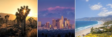 Mojave Desert, Los Angeles & Malibu Beach