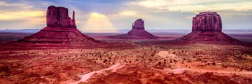 The landscapes of Monument Valley