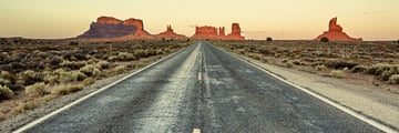Road tripping through Monument Valley