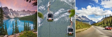 Moraine Lake, Gondolas & Roads in Banff National Park