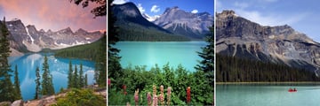 The Beautiful lakes & mountains in Banff National Park