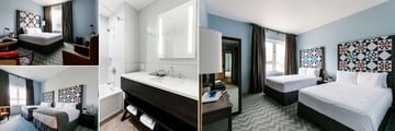 Mount Royal, (clockwise from bottom left): Centennial Room Two Queen Beds, Heritage Room King Bed, Guest Bathroom and Centennial Room View Two Queen Beds