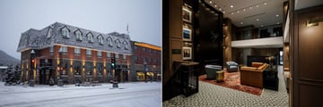 Mount Royal, Exterior of Hotel in Winter and Lobby