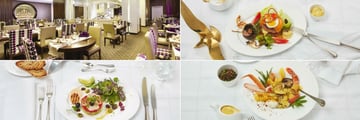 Movenpick Hanoi, Mangosteen Restaurant, Bare Beef Burger, Seafood Casimir and Scallops and Avocado Tartare