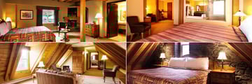 Murray Premises Hotel, (clockwise from top left): Executive Room, King Guest Room, Business Suite Bedroom and Business Suite Living Area