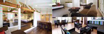 Beachfront Bure, Lagoon Bure and Island Villa Interiors at Musket Cove Island Resort