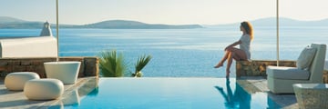 Pool views of Mykonos Grand Hotel & Resort
