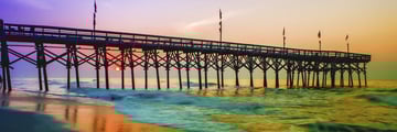 Myrtle Beach pier at sunset, South Carolina