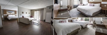 King Suite, King Guest Room and Double-Double Guest Room at Napa Valley Marriott Hotel & Spa
