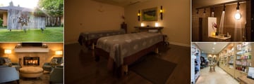 Napa Valley Marriott Hotel & Spa, (clockwise from top left): The Preserve Spa, Couples Treatment Room, Vichy Spa, Retail Shop and Relaxation Room