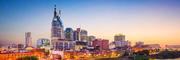 Nashville Skyline at Sunset