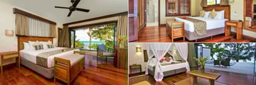 Nautilus Resort Rarotonga, (clockwise from left): Two Bed Premium Beachfront Are', Two Bedroom Garden Are' and Premium Beachfront Are'