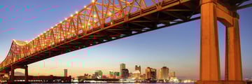 New Orleans' bridge across Mississippi River