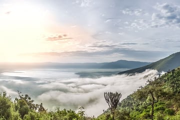 Ngorongoro Crater at sunrise