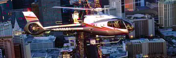 Night flight over Las Vegas
