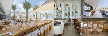 Nikki Beach Resort & Spa Dubai, (clockwise from left): Beach Club, Key West, Soul Lounge & Bar and Cafe Nikki