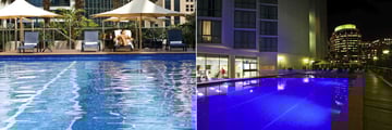 Novotel Brisbane, Pool and Pool at Night