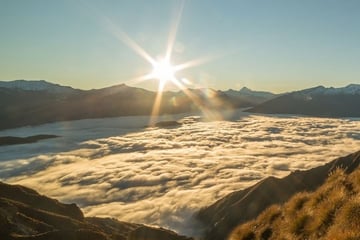 Woman hiking in New Zealand