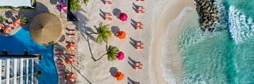 Aerial view of O2 Beach Club & Spa