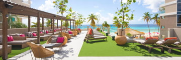 The rooftop at O2 Beach Club & Spa, Barbados