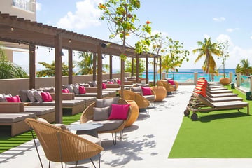 The rooftop at O2 Beach Club & Spa, Barbados