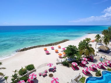Beach views from O2 Beach Club & Spa