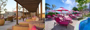 Elements sundeck and main pool at O2 Beach Club & Spa