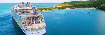 Oasis of the Seas docked in the Caribbean