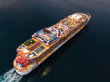 Aerial view of Oasis of the Seas