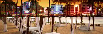 Ocean Drive Miami and Hyatt Zilara Cancun beachfront cabana