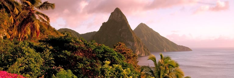 The Pitons in St Lucia