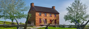 Old stone houses in Manassas Battlefield, Virginia