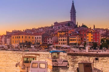 The Old Town and harbour in Rovinj, Croatia