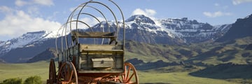 Old wagons in Wyoming