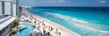 Oleo Cancun Playa Boutique Resort, Aerial View of Resort, Pool and Beach