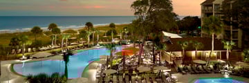Omni Hilton Head Oceanfront Resort, View at Dusk 