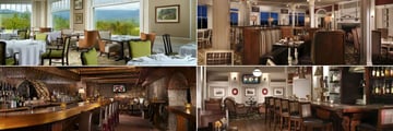 Omni Mount Washington Resort, Main Dining Room, Stickney's Steak & Chop Pub, Rosebrook Bar and The Cave