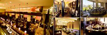 One&Only Cape Town, (clockwise from left): Reubens Restaurent, Nobu Restaurant, Vista's Bar and Lounge, Reubens Tasting Table and Nobu Bar
