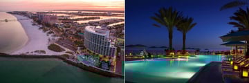 Opal Sands Resort, Aerial View of Resort and Pool in the Evening