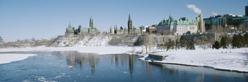 Ottawa Winterlude City Break, Snowy Waterfront Views of Ottawa
