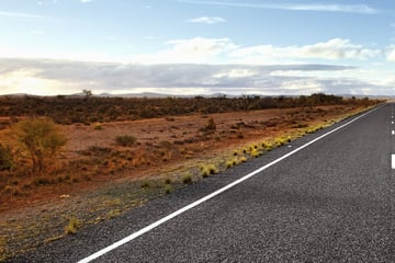 Wide outback road
