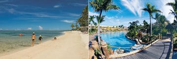 Outrigger Fiji Beach Resort, Beach and Pool