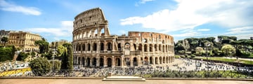 Exterior view of the Roman Colosseum, Rome