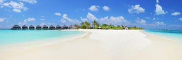 Over-water villas in the Maldives