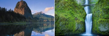 Columbia River Gorde and Multnomah Falls, Washington State