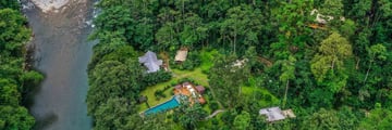 Aerial view of Pacuare Lodge