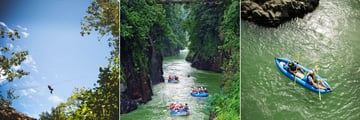 Canopy walks, white water rafting and kayaking at Pacuare Lodge