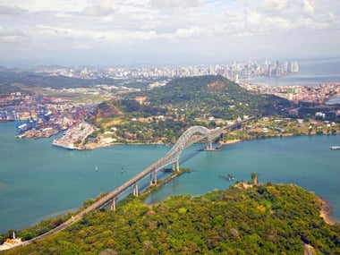 Panama canal and Panama City
